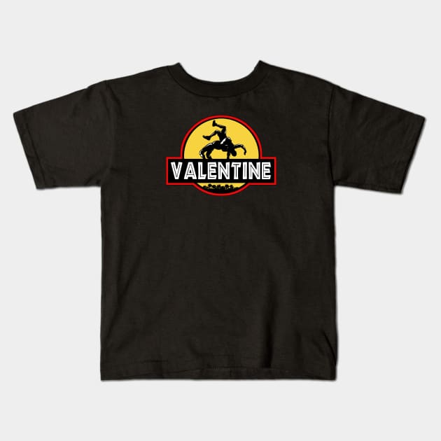 Mitch Valentine Jurassic Park Parody Design Kids T-Shirt by Mitch Valentine Merch